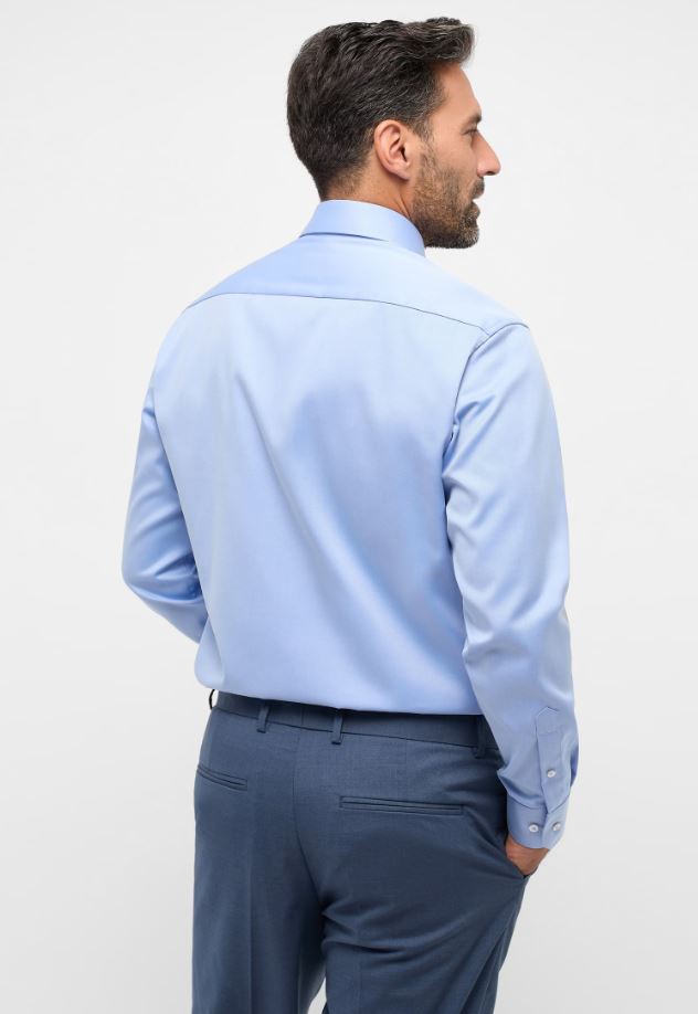 Eterna Camicia azzurra eterna modern fit collo classico italiano Sottocosto