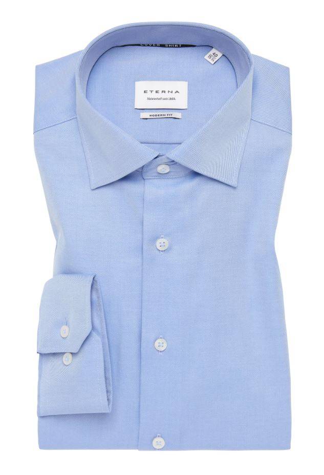 Eterna Camicia azzurra eterna modern fit collo classico italiano Sottocosto