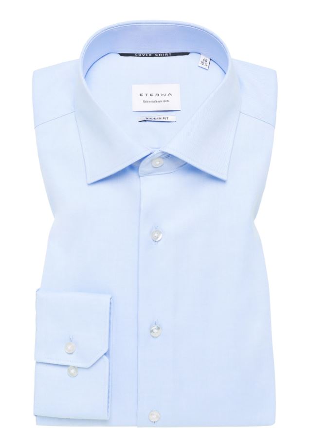 Eterna Camicia celeste eterna modern fit collo classico italiano Convenienza