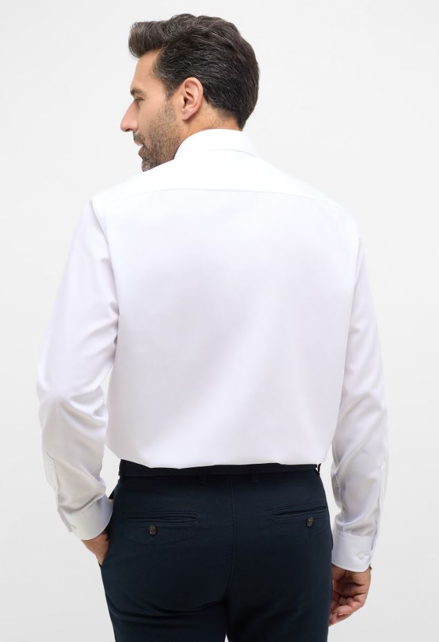 Eterna Camicia bianca eterna comfort fit in popeline no stiro Sconto