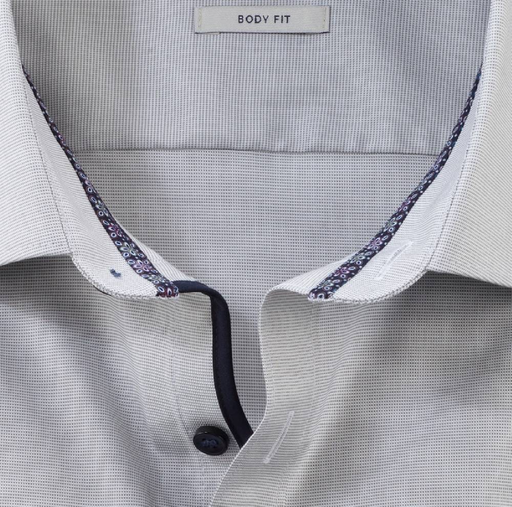 Olymp Camicia olymp level five grigio mastice slim fit cotone stretch Economico