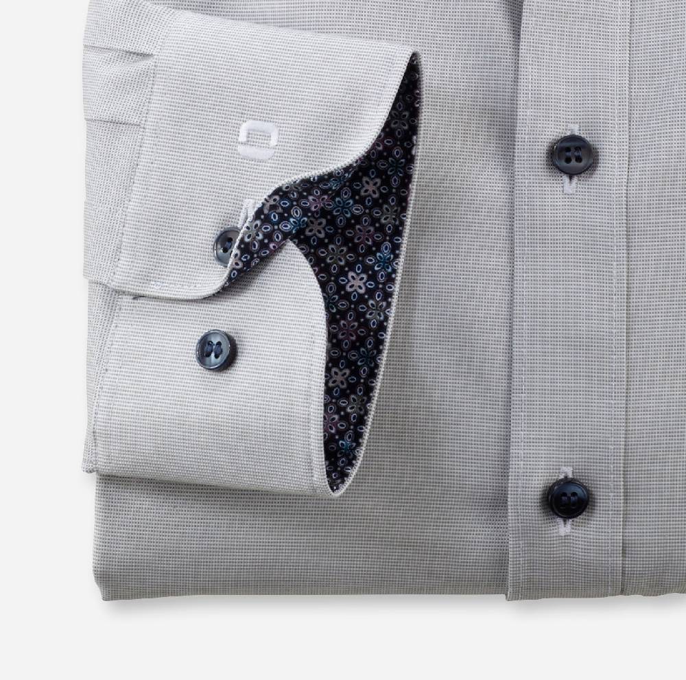 Olymp Camicia olymp level five grigio mastice slim fit cotone stretch Economico