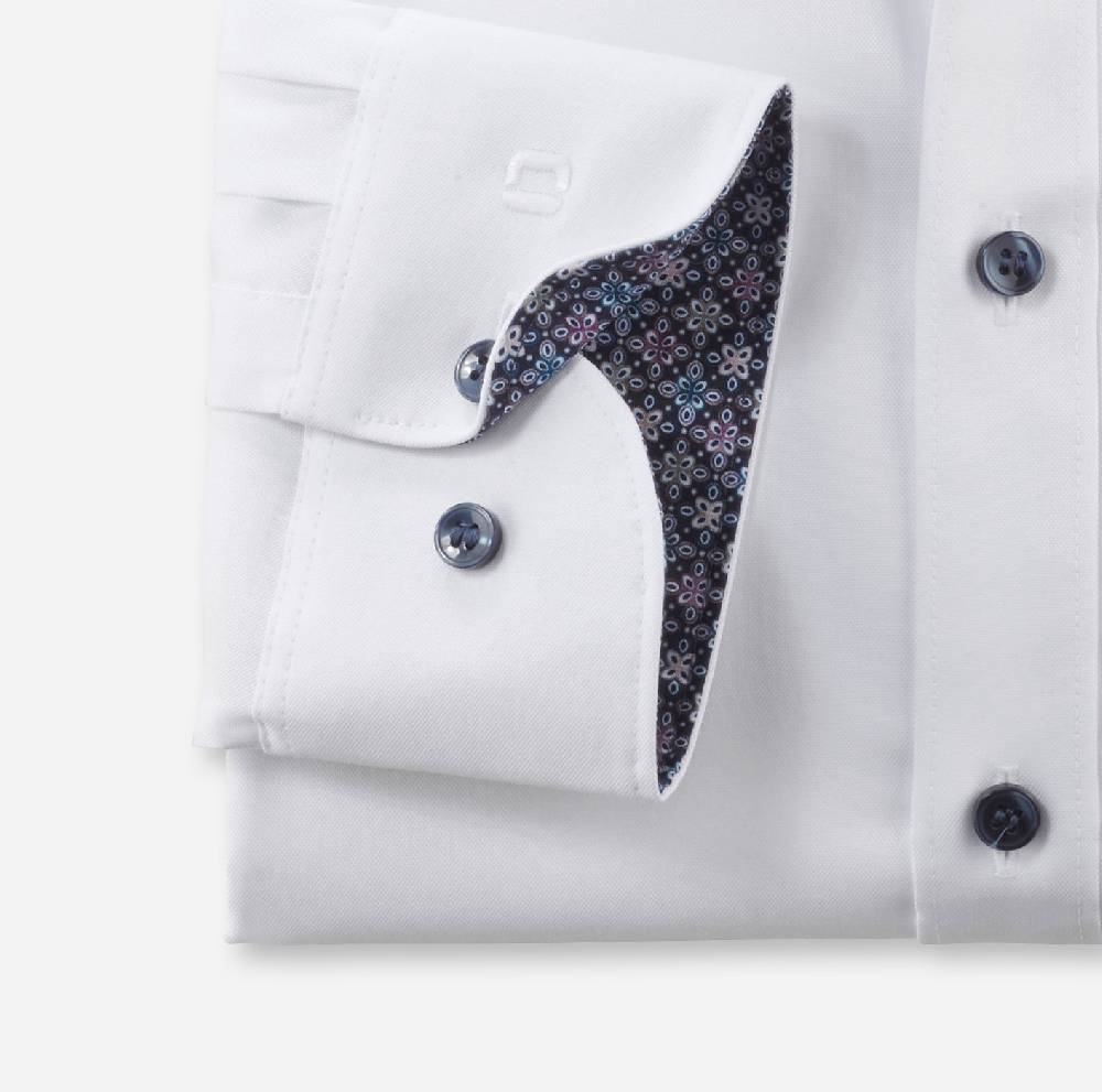 Olymp Camicia olymp level five bianca slim fit cotone stretch Outlet