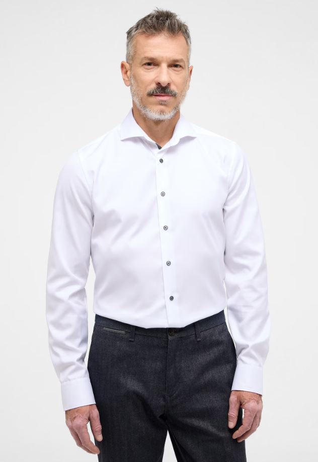 Eterna Camicia eterna slim fit bianca in cotone cover Saldi