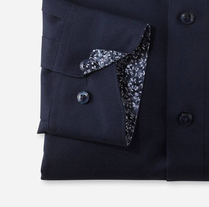 Olymp Camicia olymp blu scuro modern fit con taschino Saldi Di Fabbrica