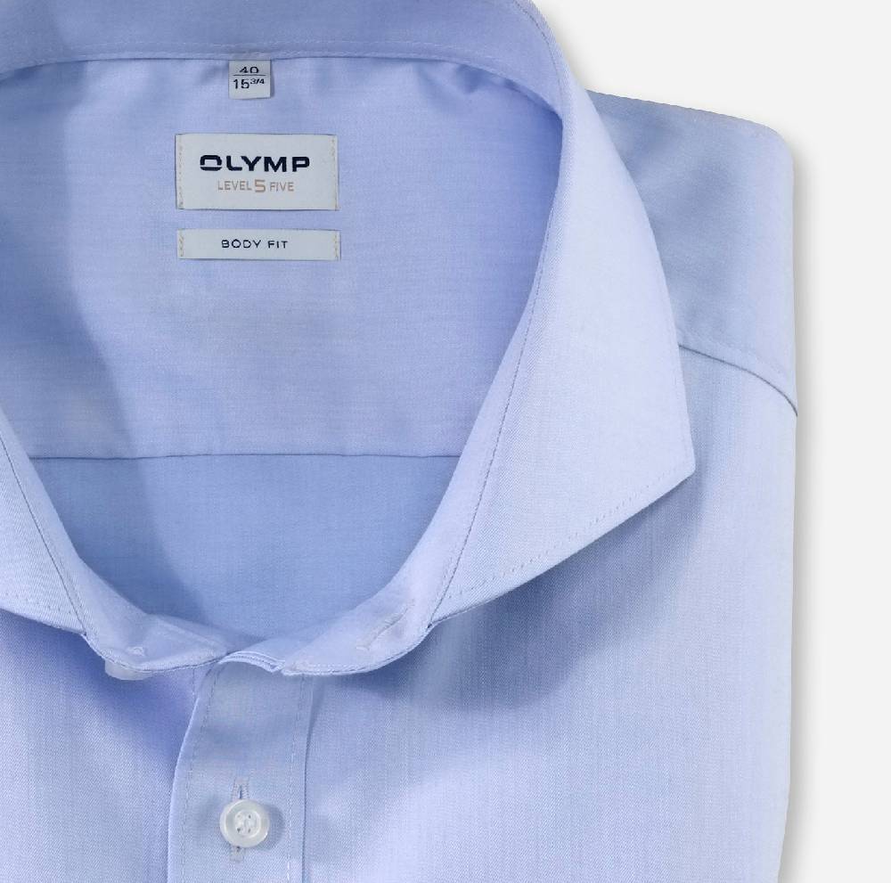 Olymp Camicia olymp celeste slim fit cotone twill stretch facile stiro Negozio