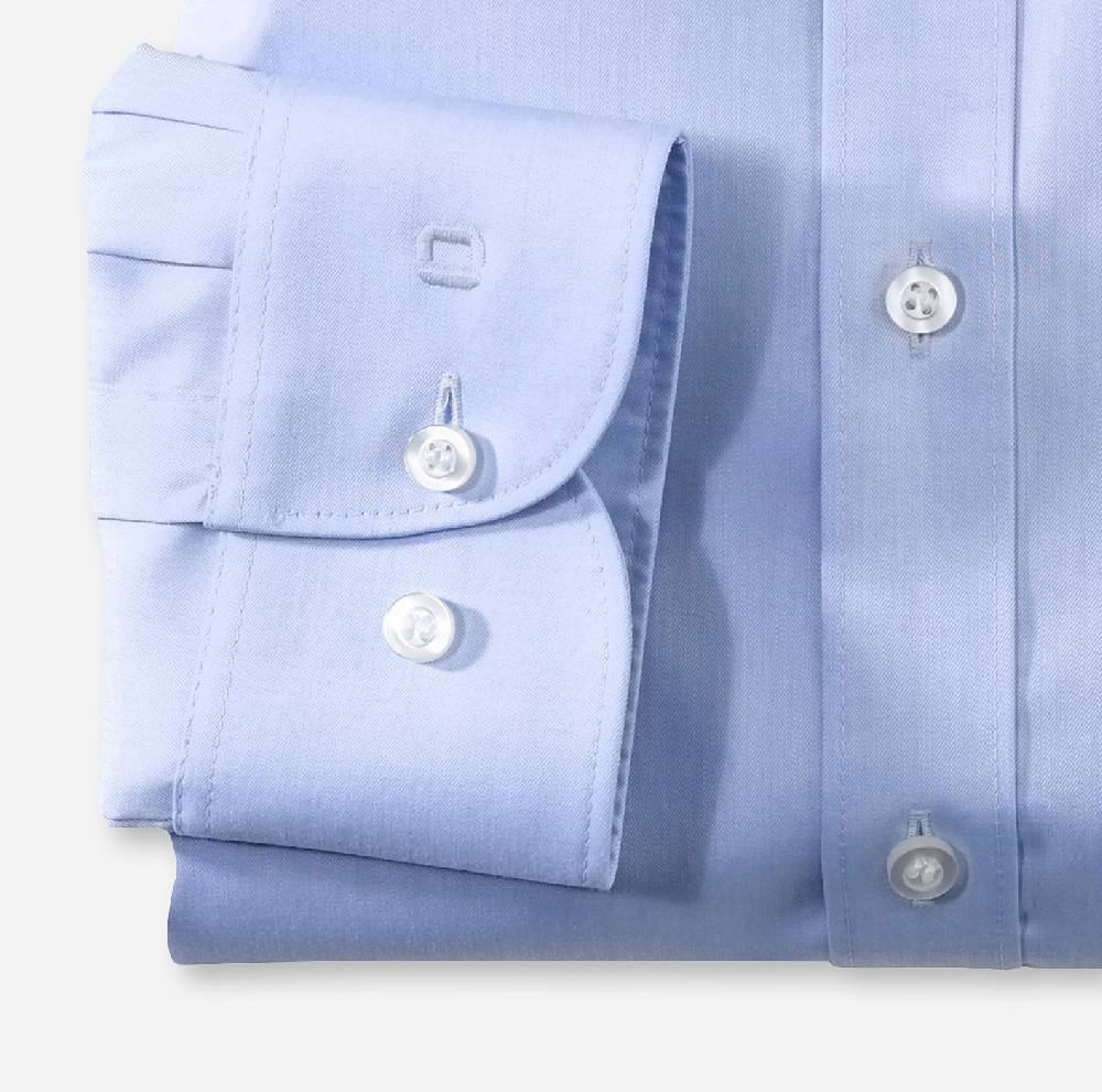 Olymp Camicia olymp celeste slim fit cotone twill stretch facile stiro Negozio