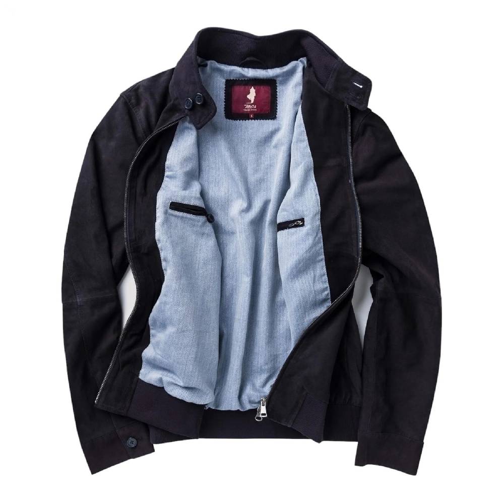 MCS Giacca bomber harrington mcs in pelle scamosciata Italy