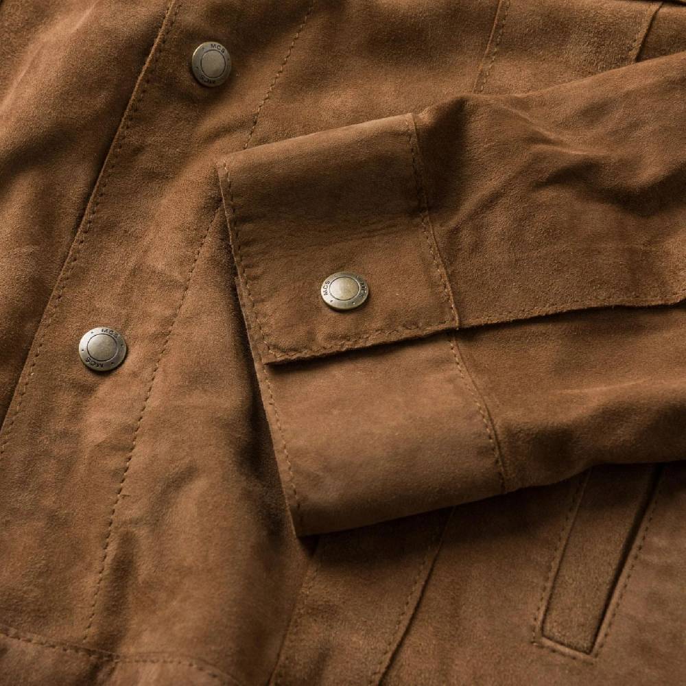 MCS Giacca overshirt sportiva mcs in pelle scamosciata Italia