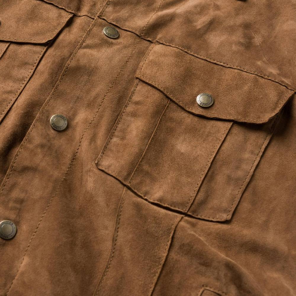 MCS Giacca overshirt sportiva mcs in pelle scamosciata Italia