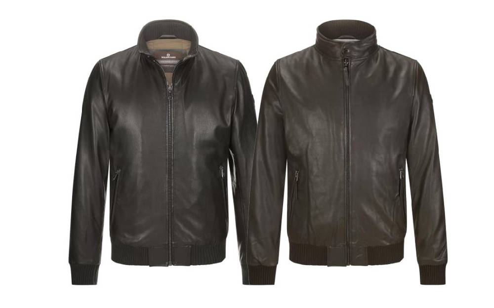 Milestone Bomber giubbino nero in pelle milestone Qualità