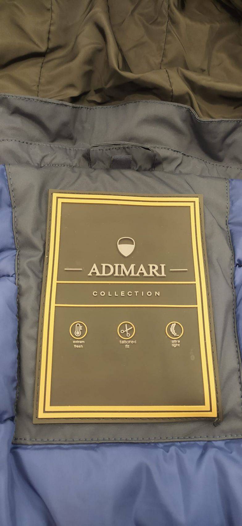 Adimari Parka in eco piuma blu adimari con cappuccio Negozi Online