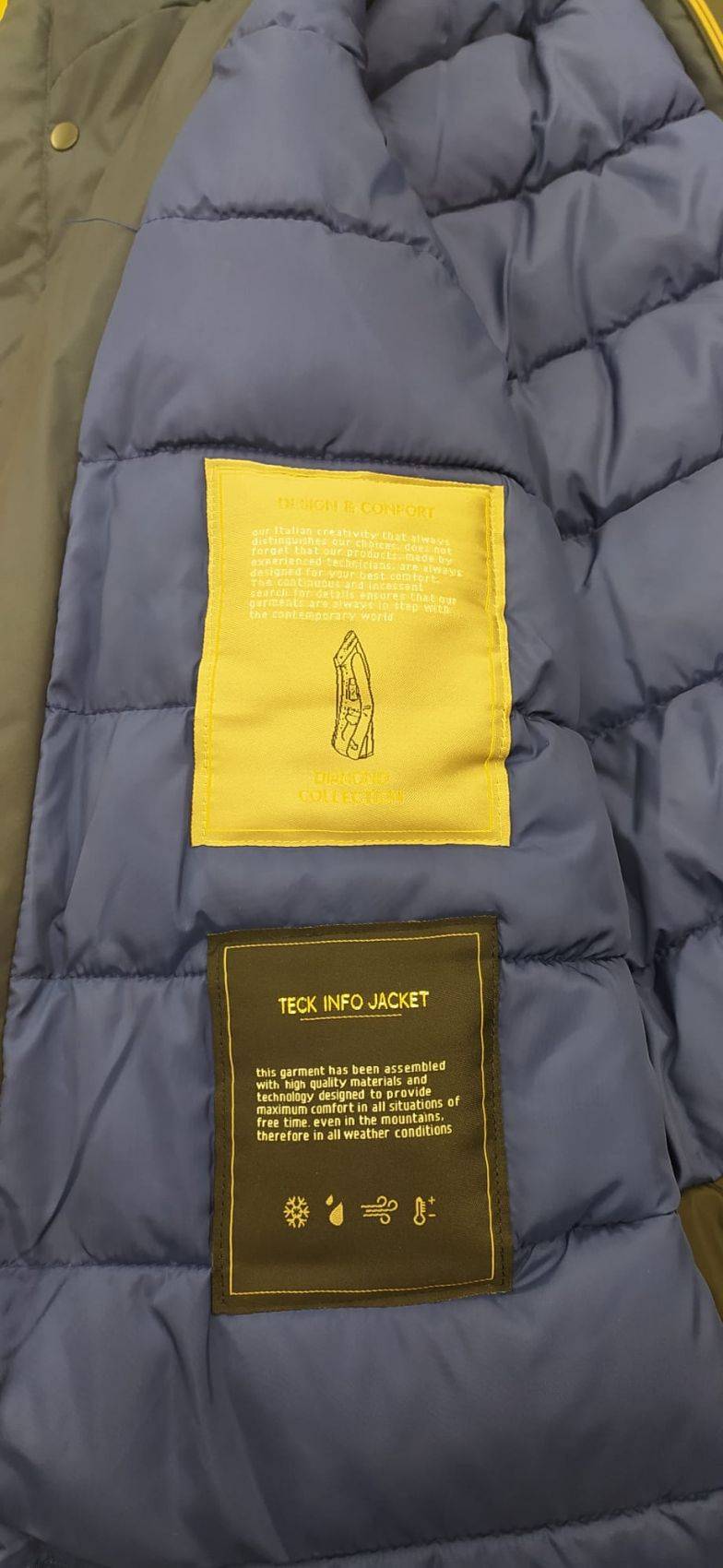 Adimari Parka in eco piuma blu adimari con cappuccio Negozi Online