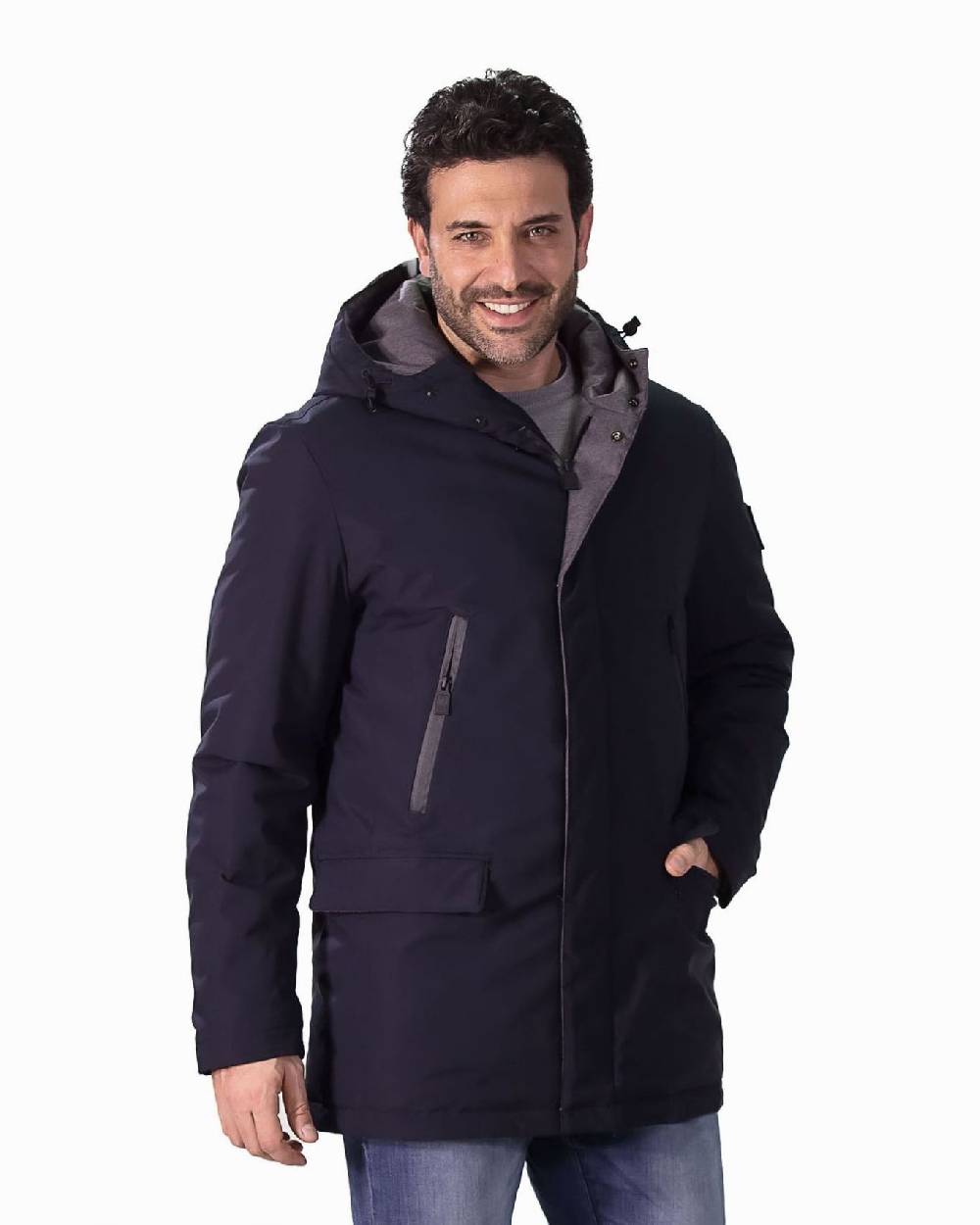 Adimari Giaccone blu adimari imbottito in eco piuma Fino Al -60%