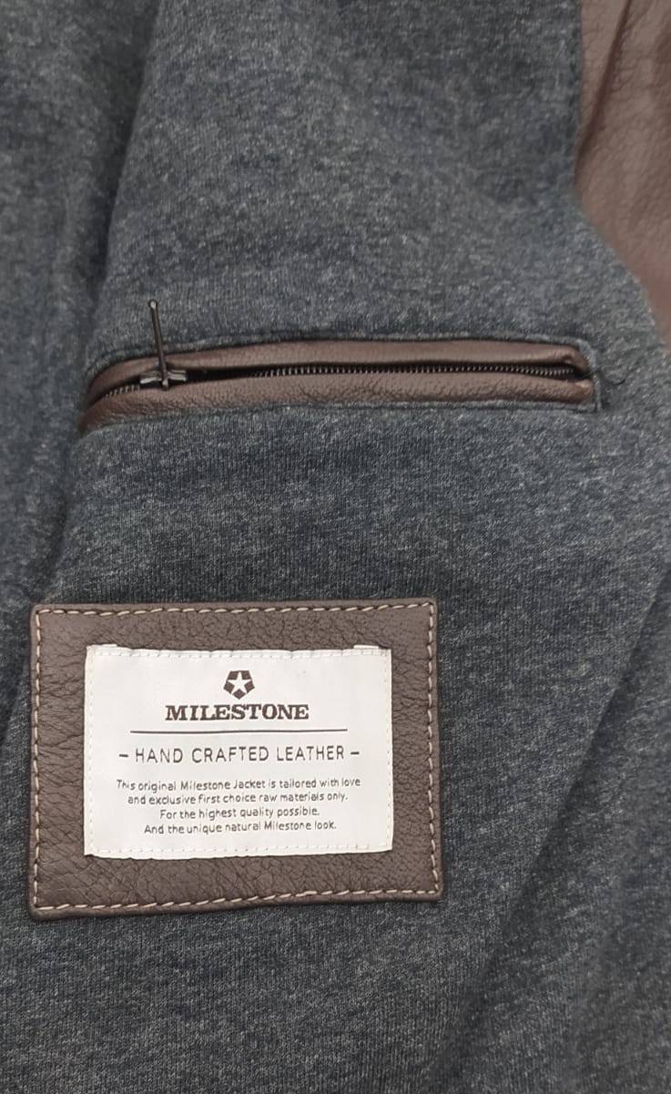 Milestone Giubbino bomber milestone marrone con elastico In Vendita