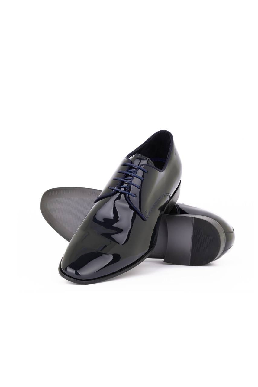 Digel Scarpa elegante da cerimonia blu digel in vera pelle verniciata Convenienza