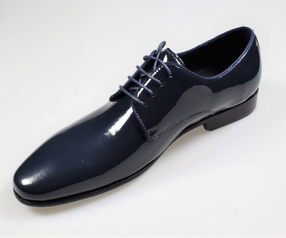 Digel Scarpa elegante da cerimonia blu digel in vera pelle verniciata Convenienza