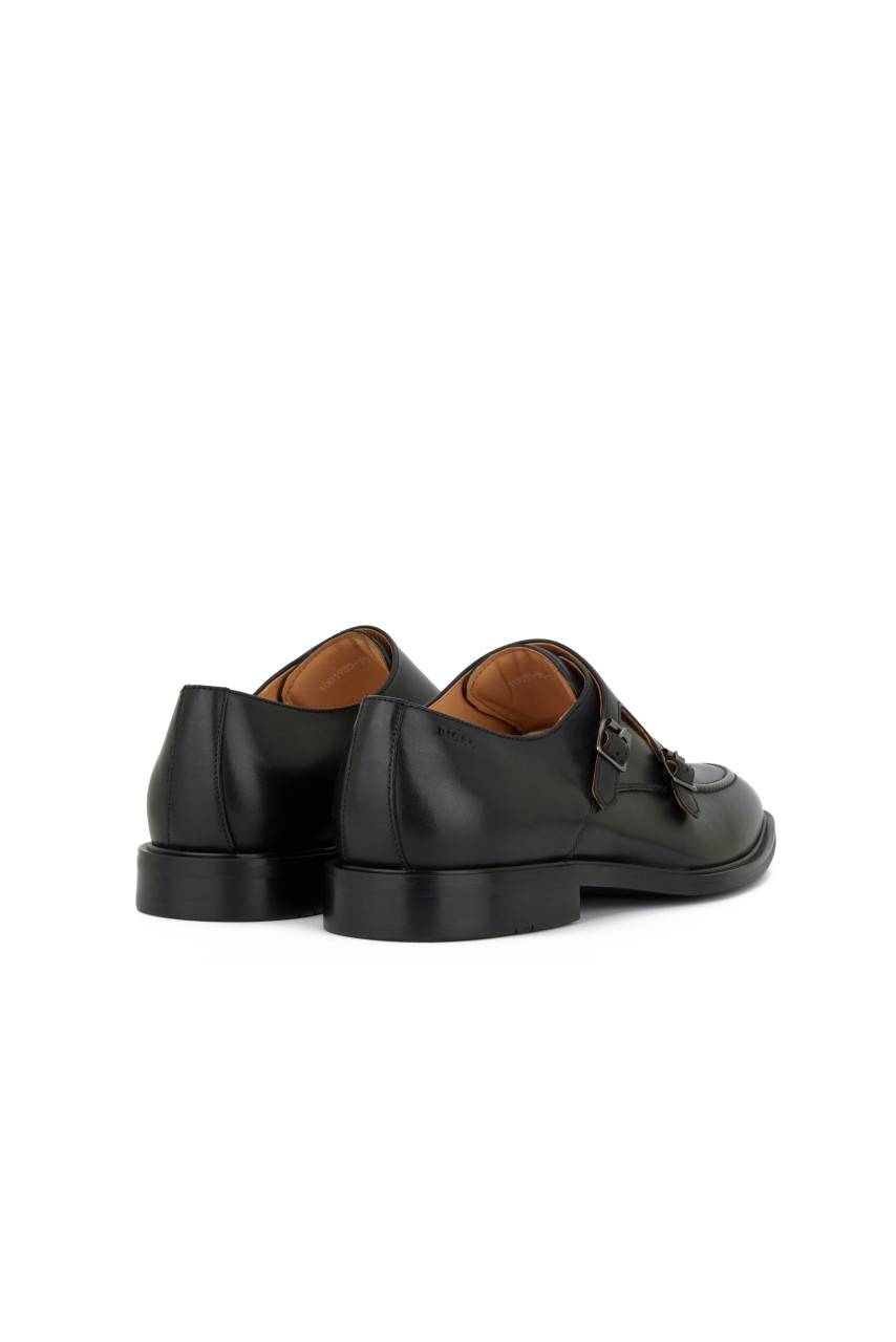 Digel Scarpa digel nera con doppia fibbia in pelle di vitello Economico