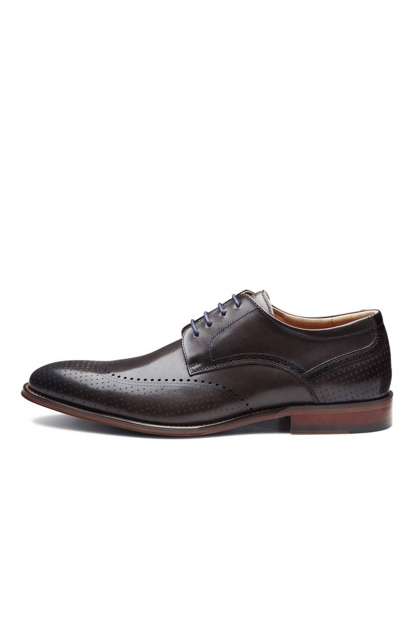 Digel Scarpa derby all'inglese grigio scuro elegante digel in vera pelle In Vendita