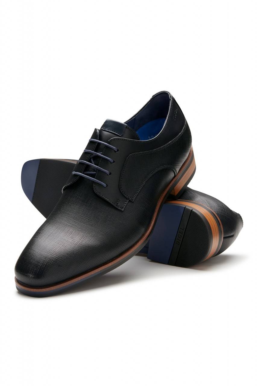 Digel Scarpa elegante derby stringata nera digel in pelle lavorata Offerte