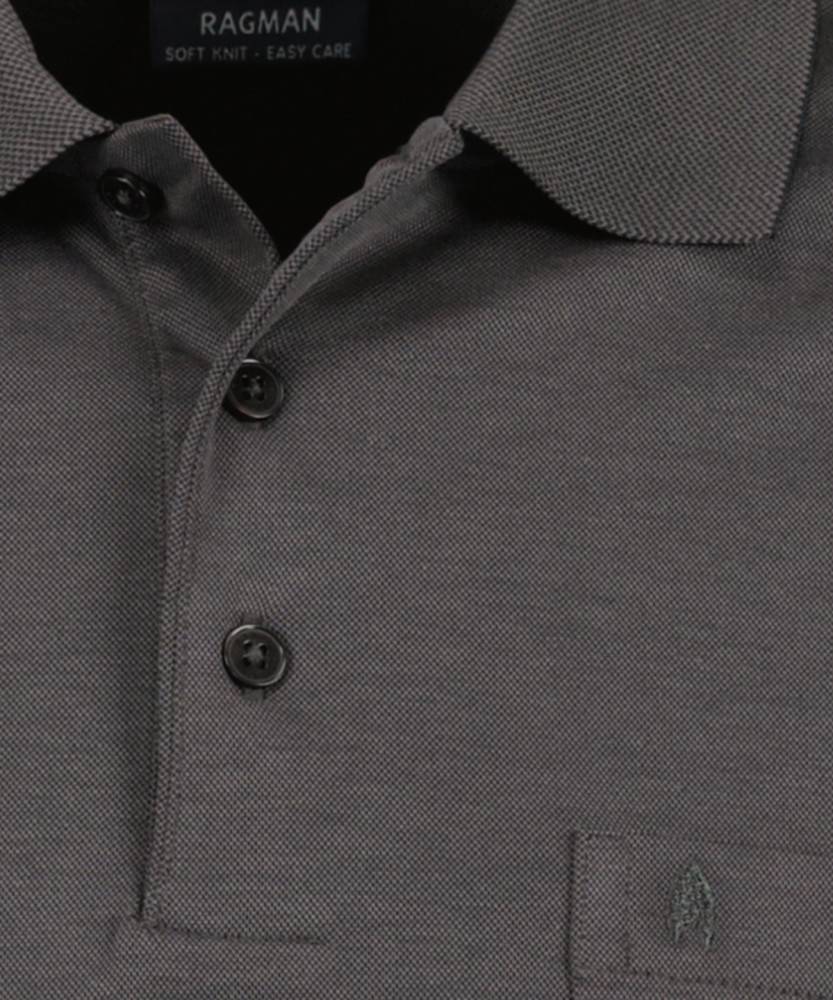 Ragman Polo grigio scuro con taschino ragman no stiro modern fit Vendita Calda
