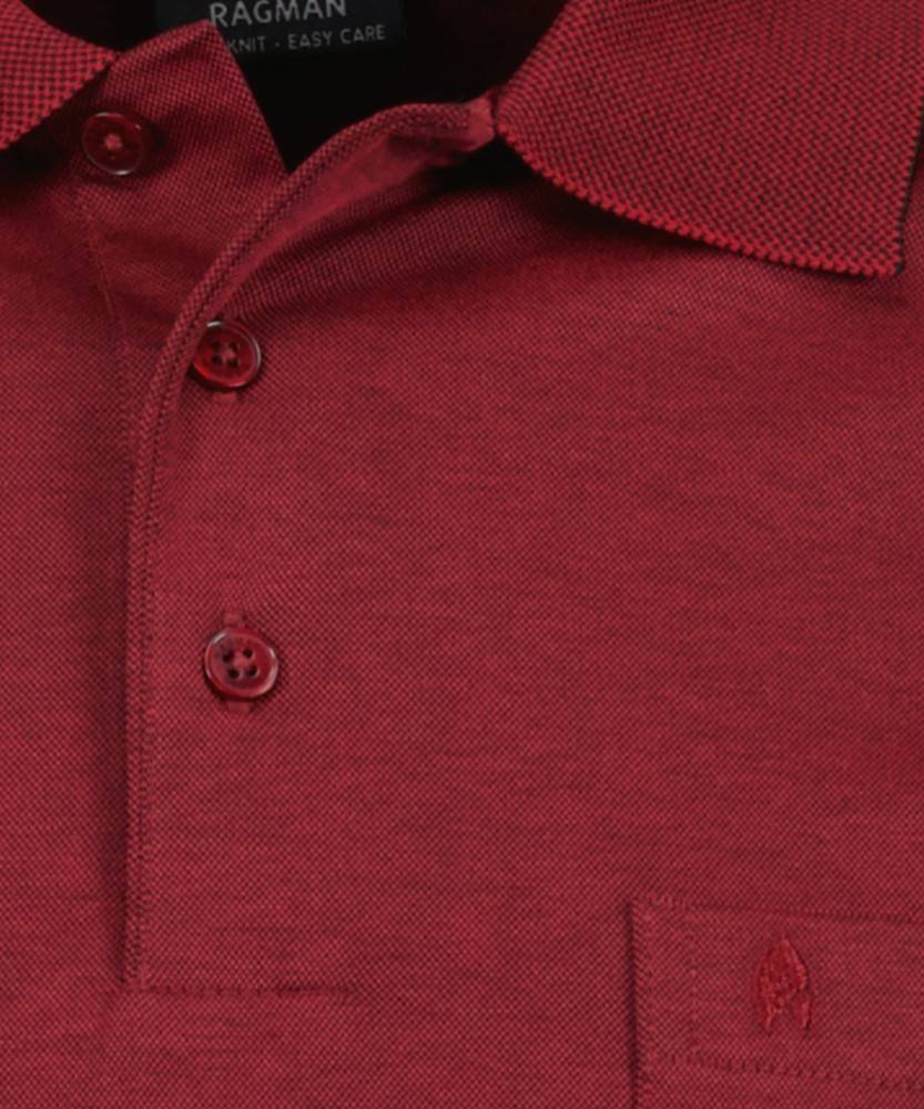 Ragman Polo bordo con taschino ragman no stiro modern fit Vendita Economica