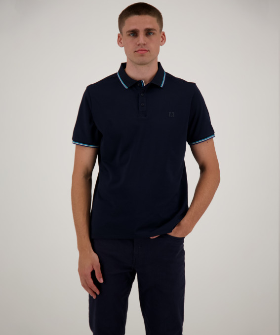 Ragman Polo blu scuro in tessuto performante ragman modern fit In Saldo