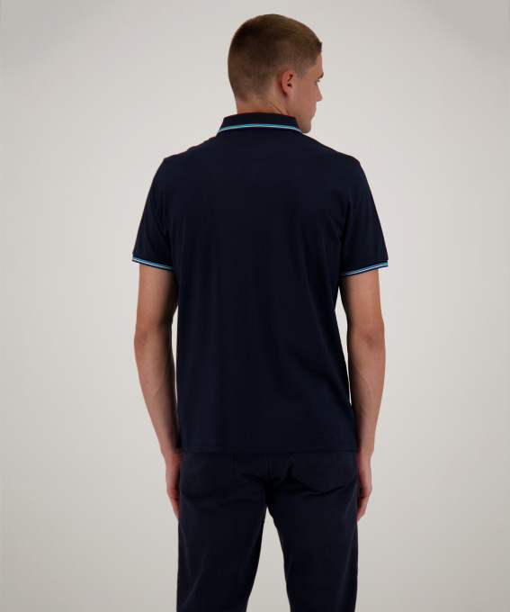 Ragman Polo blu scuro in tessuto performante ragman modern fit In Saldo