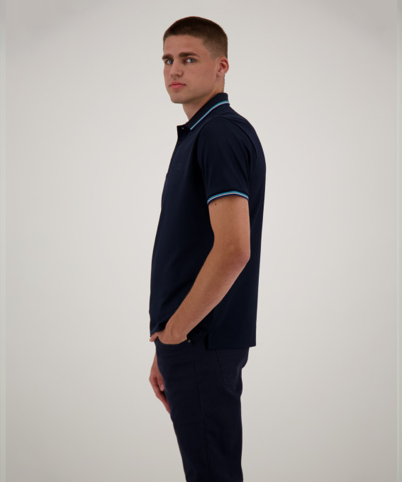 Ragman Polo blu scuro in tessuto performante ragman modern fit In Saldo