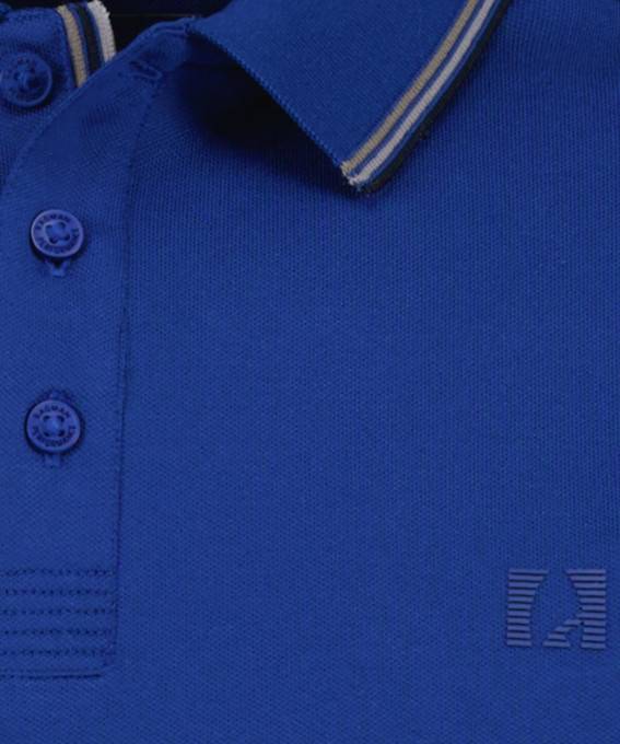 Ragman Polo blu marine in tessuto performante ragman modern fit Moda
