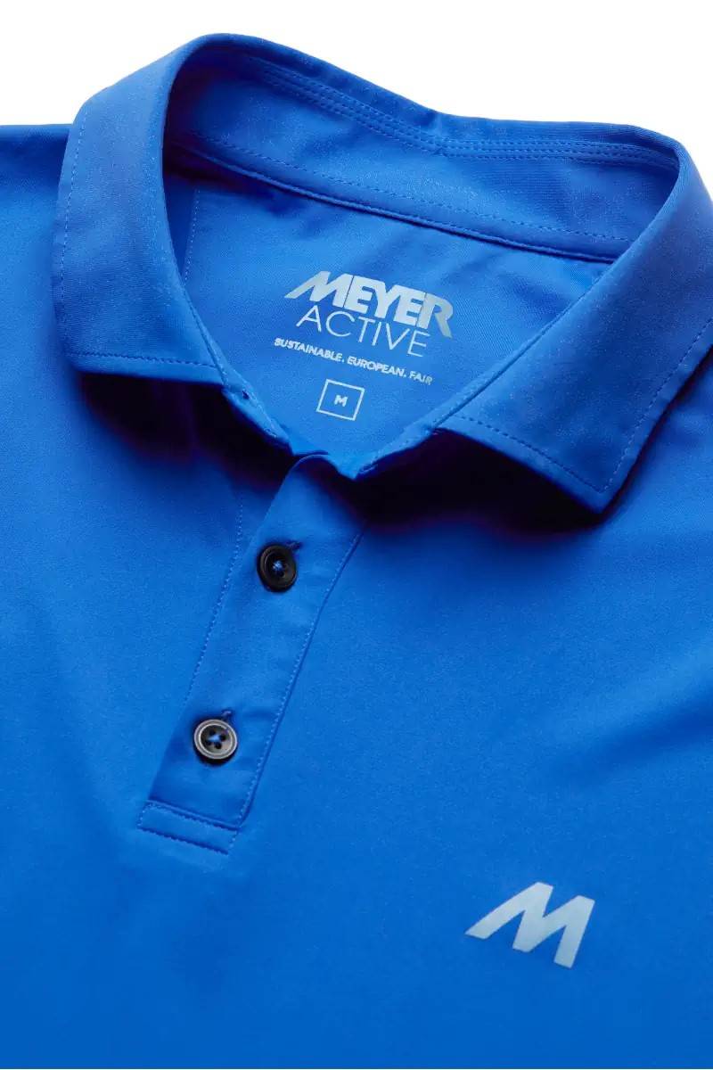 Meyer Polo meyer blu elettrico tessuto performante tecnico Promozione