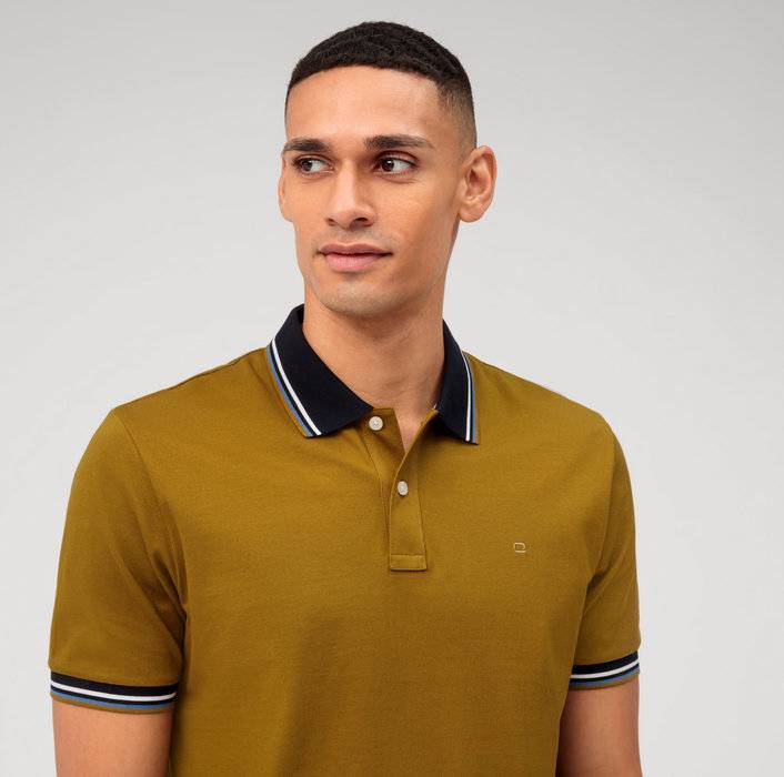 Olymp Polo color cachi olymp regular fit cotone piqué Fino Al -60%