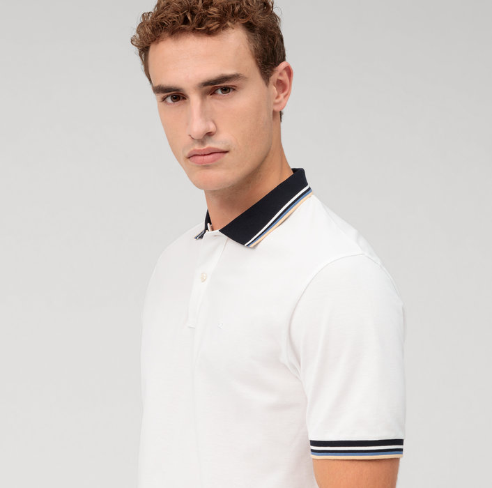 Olymp Polo bianca olymp regular fit cotone piqué Shopping Online