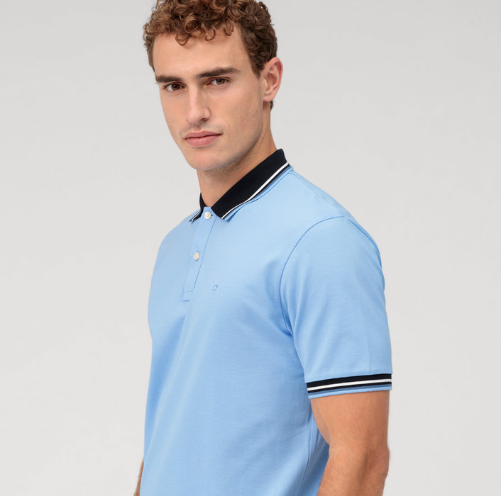 Olymp Polo celeste olymp regular fit cotone piqué Prezzo Ridotto