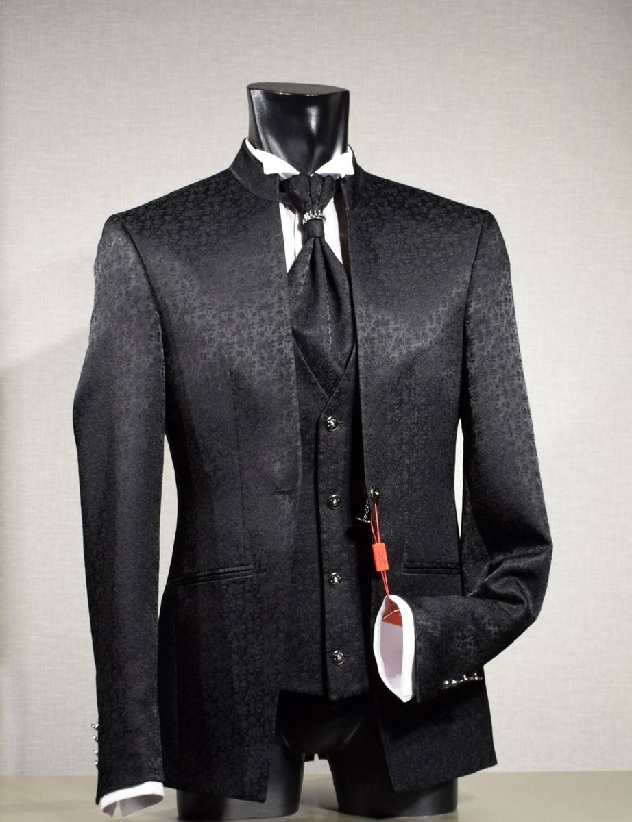 Musani Milano Cerimonia Abito musani cerimonia nero damascato slim fit Saldi
