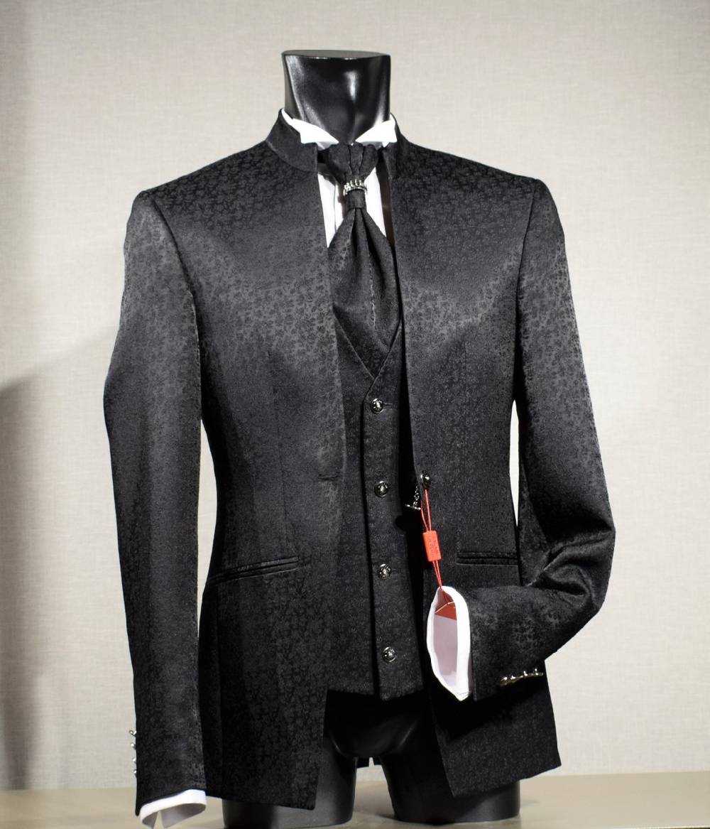 Musani Milano Cerimonia Abito musani cerimonia nero damascato slim fit Saldi