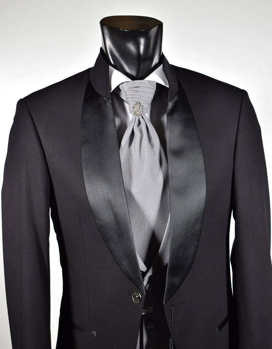 Musani Milano Cerimonia Abito nero musani cerimonia modello coreano slim fit 2025
