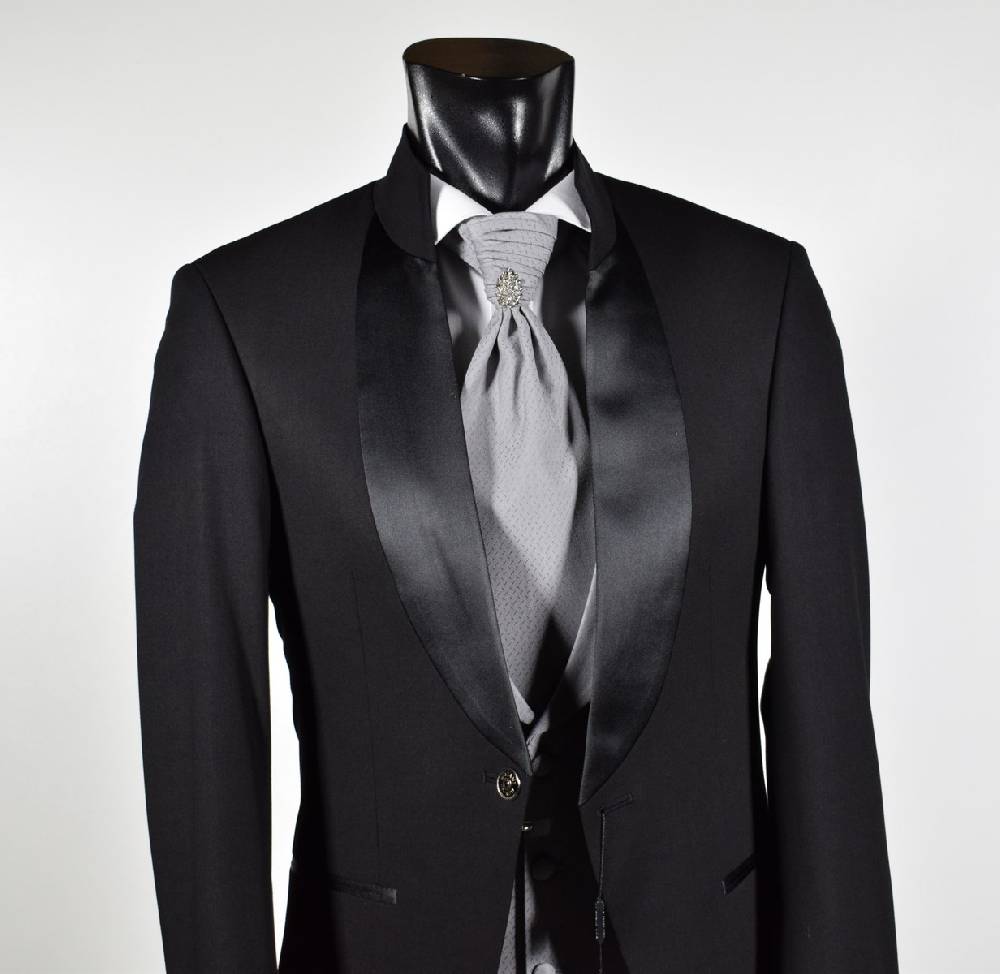 Musani Milano Cerimonia Abito nero musani cerimonia modello coreano slim fit 2025