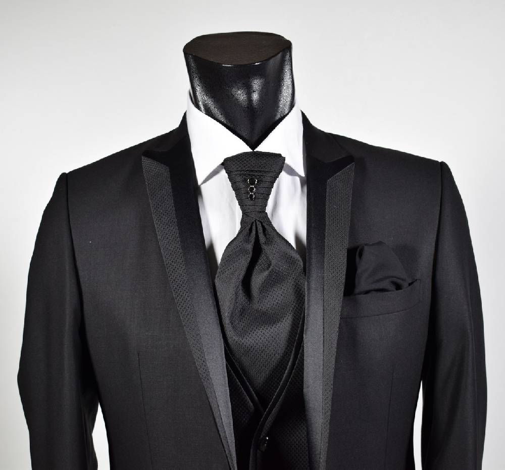 Musani Milano Cerimonia Abito nero slim fit Musani cerimonia 2025