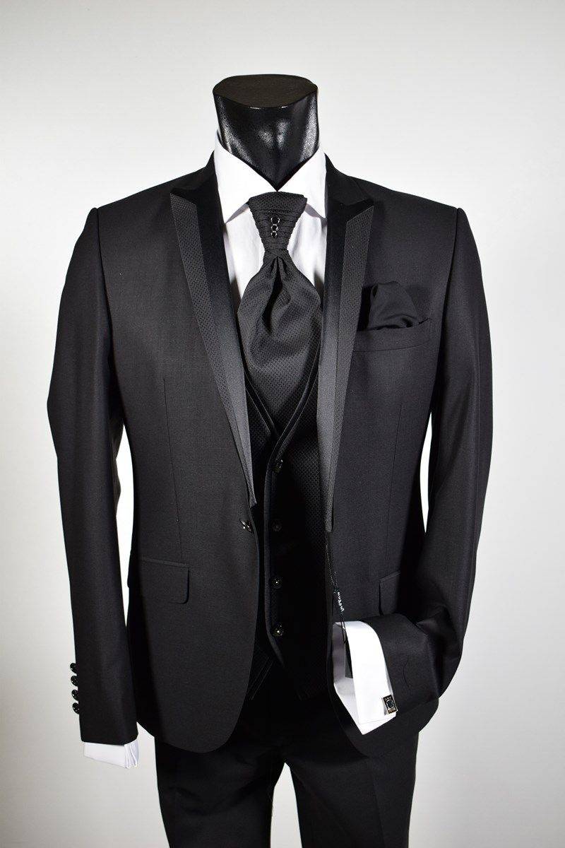 Musani Milano Cerimonia Abito nero slim fit Musani cerimonia 2025
