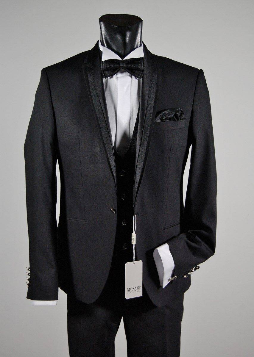 Musani Milano Cerimonia Abito elgante musani cerimonia nero slim fit Qualità