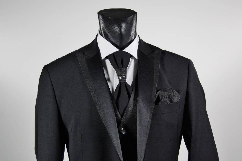 Musani Milano Cerimonia Abito nero musani cerimonia uomo drop sei lana stretch Spedizione Gratuita