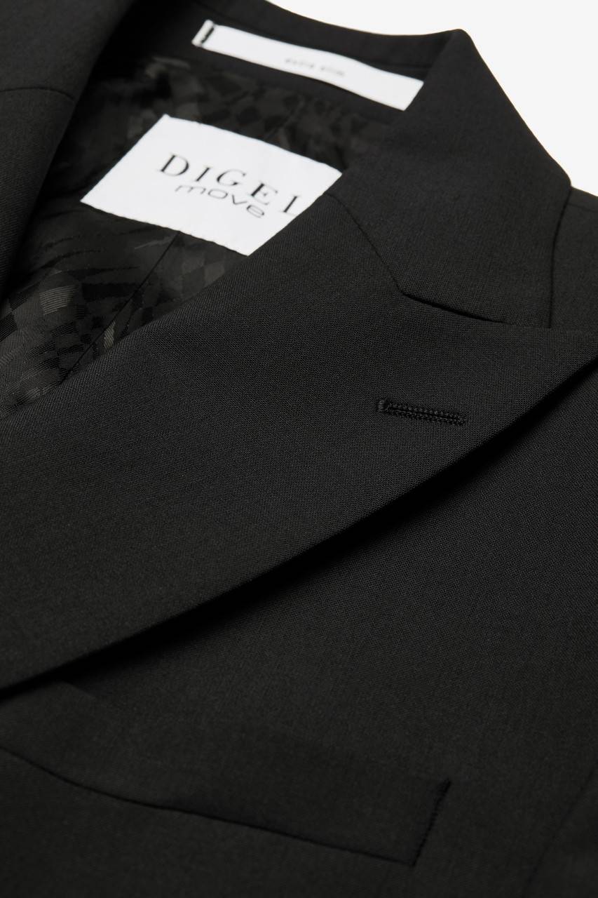 Digel Abito nero digel slim fit doppiopetto misto lana bi-stretch Promozione Limitata