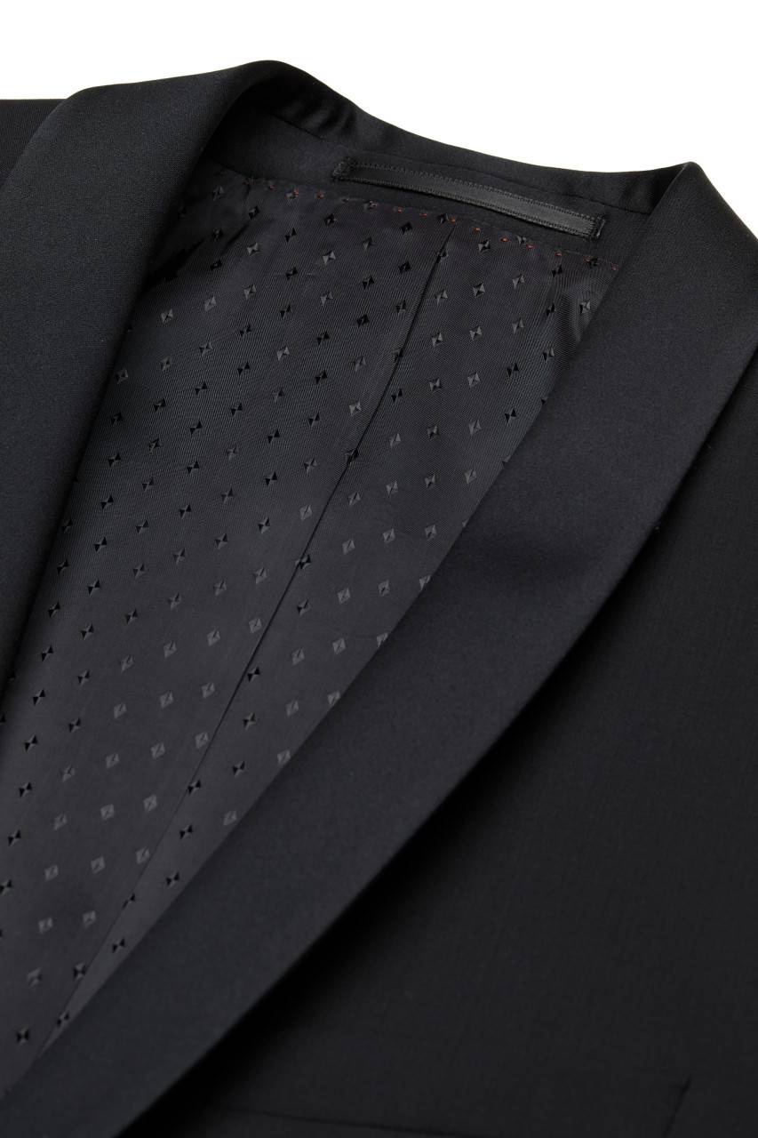 Digel Smoking nero da gala digel slim fit in fresco lana natural stretch Presa