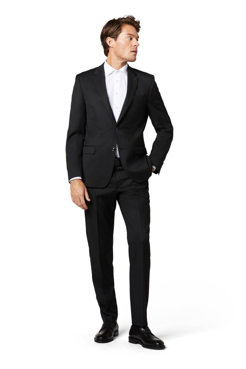 Digel Abito nero digel drop quattro corto in lana reda super 110's Saldi