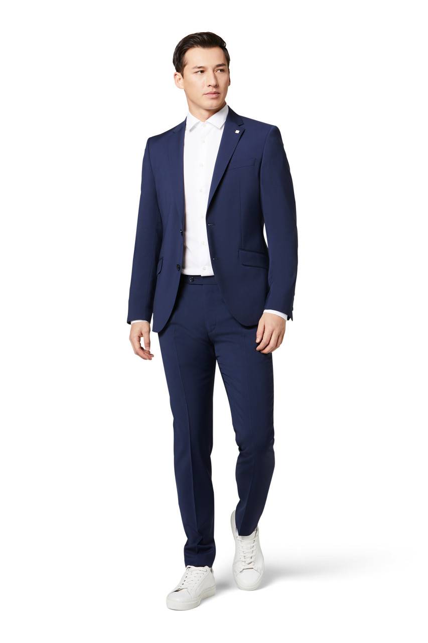 Digel Abito digel drop quattro corto slim fit blu napoli lana marzotto super 100's Vendite Flash