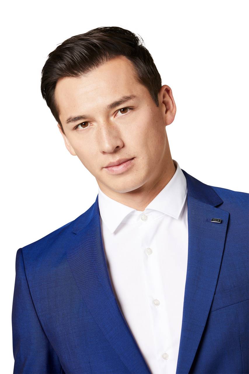 Digel Abito digel drop quattro corto slim fit blu marine lana marzotto super 100's Negozio