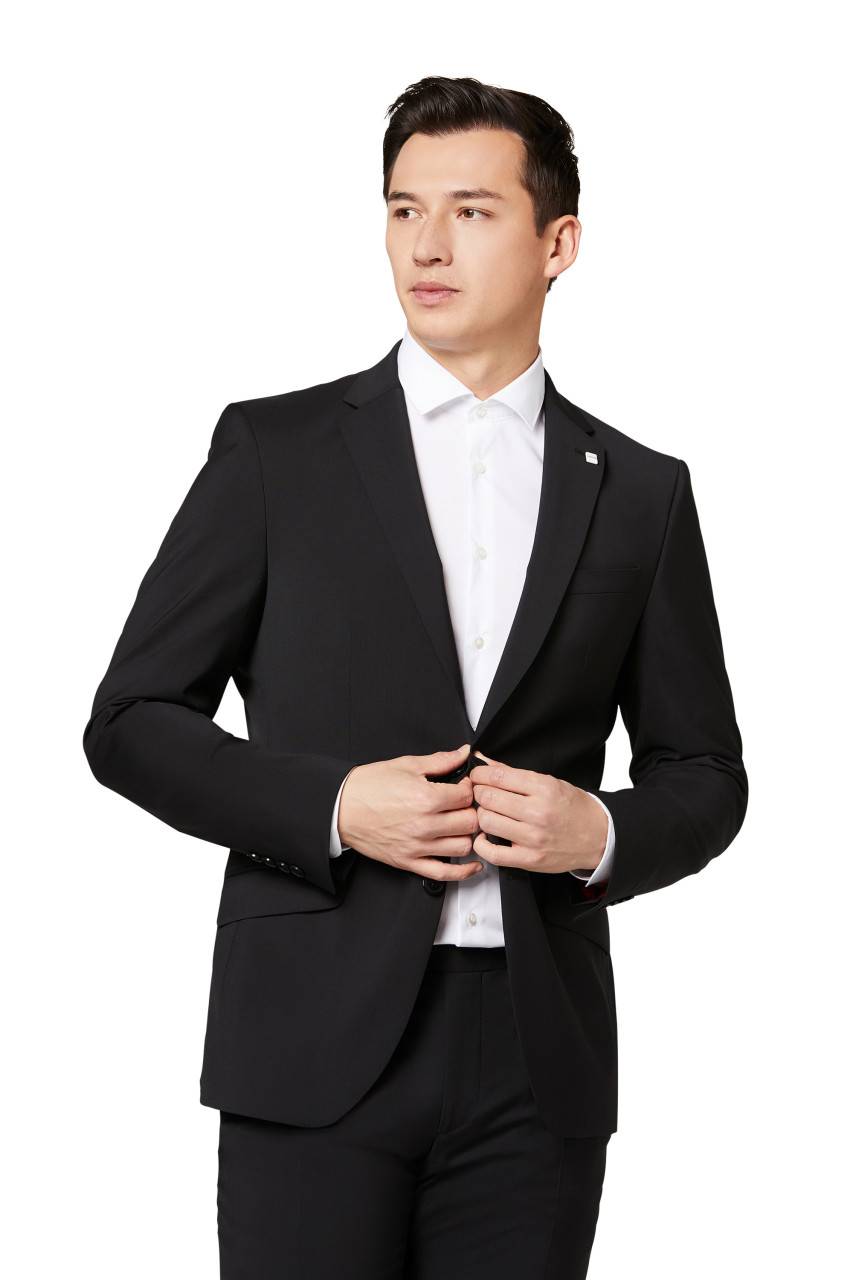 Digel Abito digel drop quattro corto slim fit nero lana marzotto super 100's Nuova