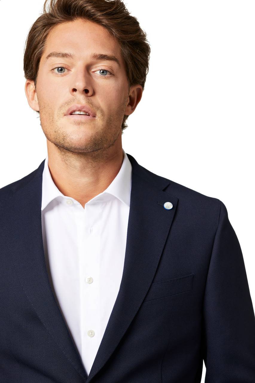 Digel Giacca blazer blu digel sfoderato drop quattro corto Pezzi Unici