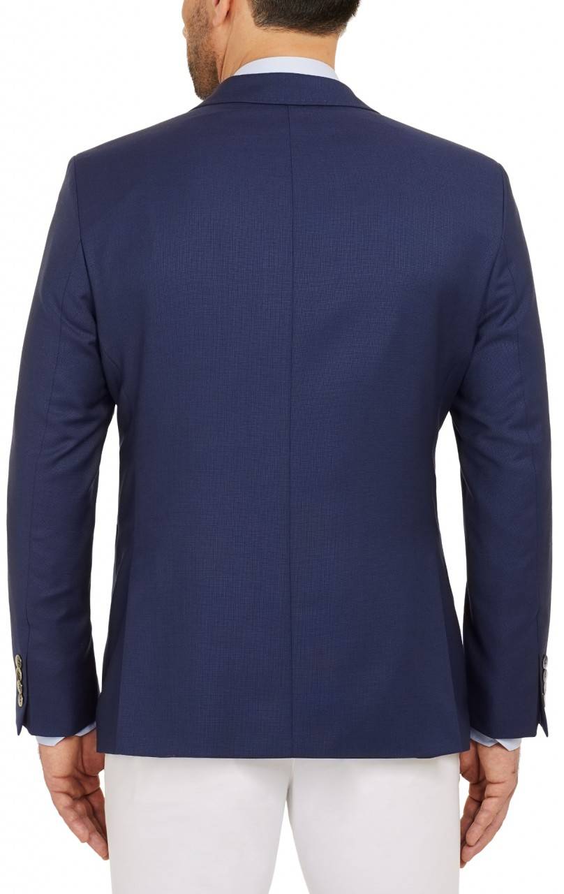 Digel Giacca blu marine digel drop quattro corto lana marzotto con tasche a toppa Negozi Online